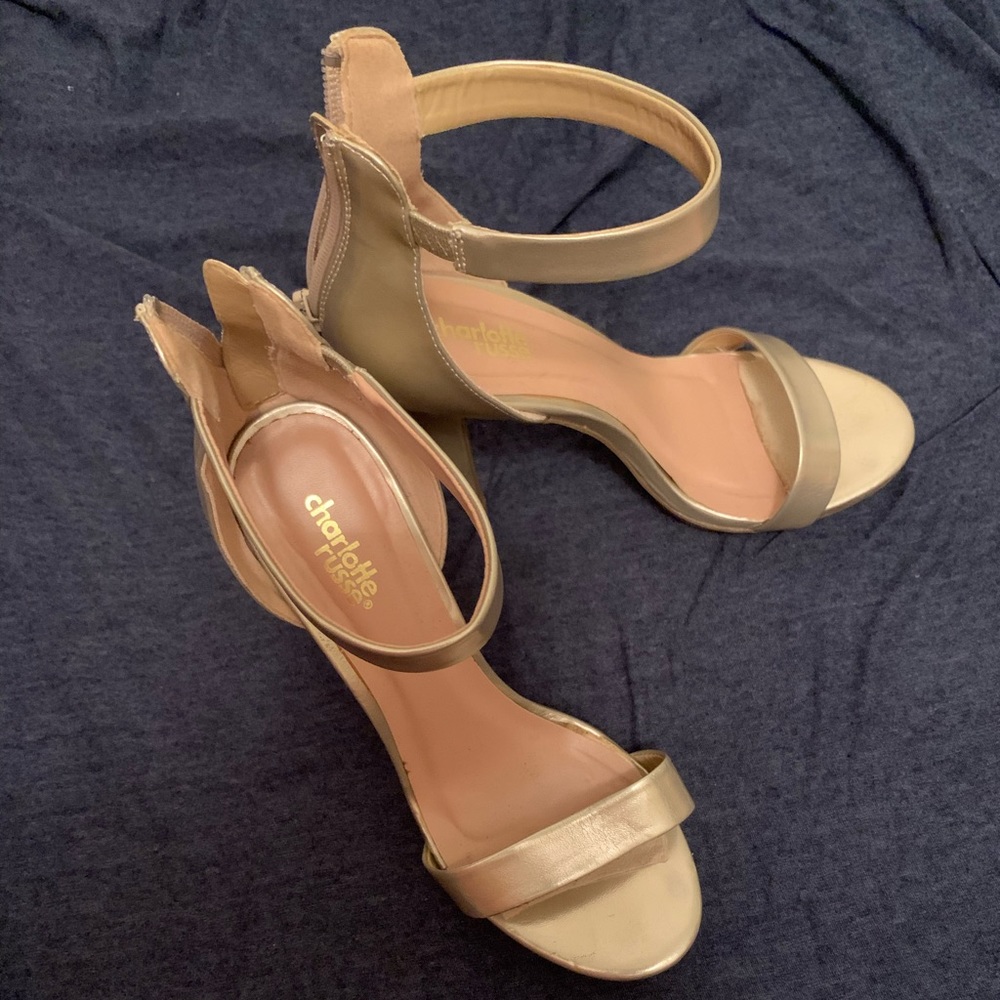 Gold High Heels - Picture 3 of 6